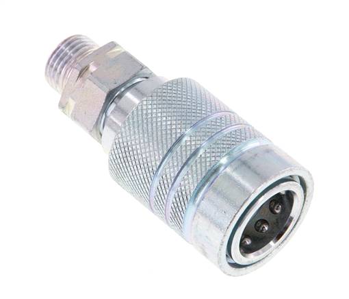 Acier Coupleur hydraulique DN 10 Manchon 12 mm L Anneau de compression ISO 7241-1 A/8434-1 D 17.3mm