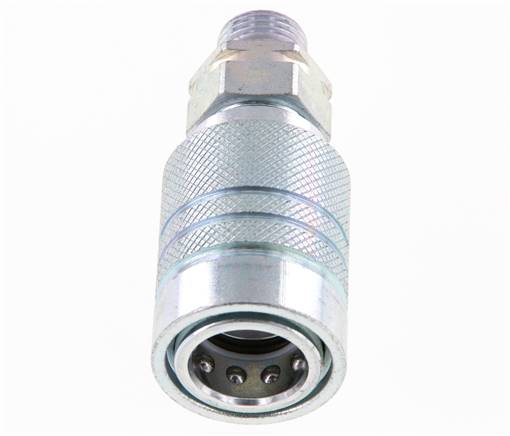 Acier Coupleur hydraulique DN 10 Manchon 10 mm L Anneau de compression ISO 7241-1 A/8434-1 D 17.3mm