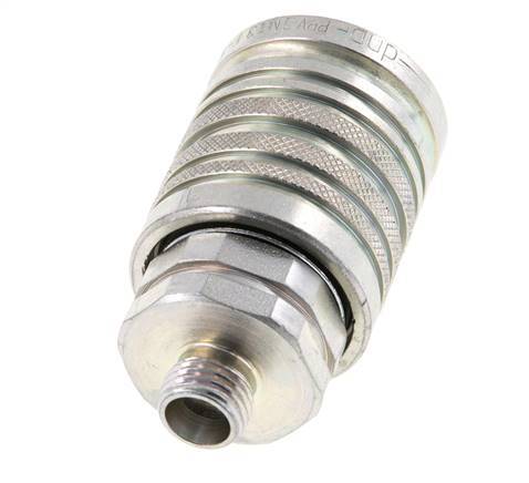 Acier DN 12.5 Coupleur hydraulique Manchon 8 mm L Anneau de compression ISO 7241-1 A/8434-1 D 20.5mm