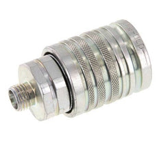 Acier DN 12.5 Coupleur hydraulique Manchon 8 mm L Anneau de compression ISO 7241-1 A/8434-1 D 20.5mm