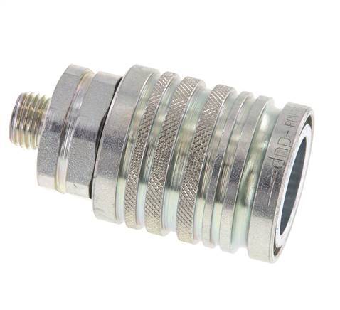 Acier DN 12.5 Coupleur hydraulique Manchon 8 mm L Anneau de compression ISO 7241-1 A/8434-1 D 20.5mm