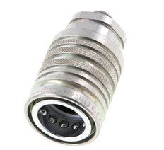 Acier DN 12.5 Coupleur hydraulique Manchon 8 mm L Anneau de compression ISO 7241-1 A/8434-1 D 20.5mm