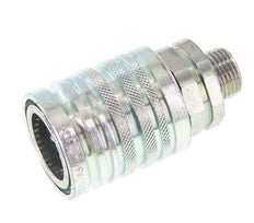 Acier DN 12.5 Coupleur hydraulique Manchon 12 mm L Anneau de compression ISO 7241-1 A/8434-1 D 20.5mm