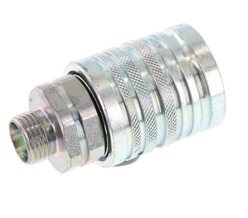 Acier DN 12.5 Coupleur hydraulique Manchon 12 mm L Anneau de compression ISO 7241-1 A/8434-1 D 20.5mm