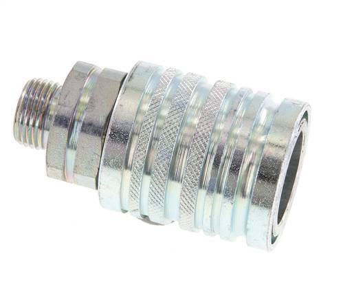 Acier DN 12.5 Coupleur hydraulique Manchon 12 mm L Anneau de compression ISO 7241-1 A/8434-1 D 20.5mm