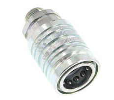 Acier DN 12.5 Coupleur hydraulique Manchon 12 mm L Anneau de compression ISO 7241-1 A/8434-1 D 20.5mm