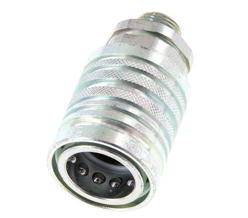 Acier DN 12.5 Coupleur hydraulique Manchon 12 mm L Anneau de compression ISO 7241-1 A/8434-1 D 20.5mm