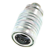 Acier DN 12.5 Coupleur hydraulique Manchon 12 mm L Anneau de compression ISO 7241-1 A/8434-1 D 20.5mm