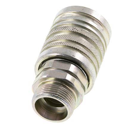 Acier DN 12.5 Coupleur hydraulique Manchon 18 mm L Anneau de compression ISO 7241-1 A/8434-1 D 20.5mm