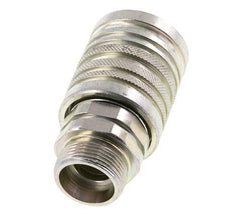 Acier DN 12.5 Coupleur hydraulique Manchon 18 mm L Anneau de compression ISO 7241-1 A/8434-1 D 20.5mm