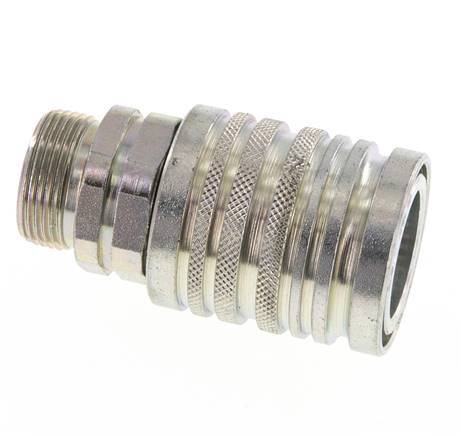 Acier DN 12.5 Coupleur hydraulique Manchon 18 mm L Anneau de compression ISO 7241-1 A/8434-1 D 20.5mm