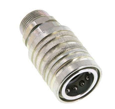 Acier DN 12.5 Coupleur hydraulique Manchon 18 mm L Anneau de compression ISO 7241-1 A/8434-1 D 20.5mm