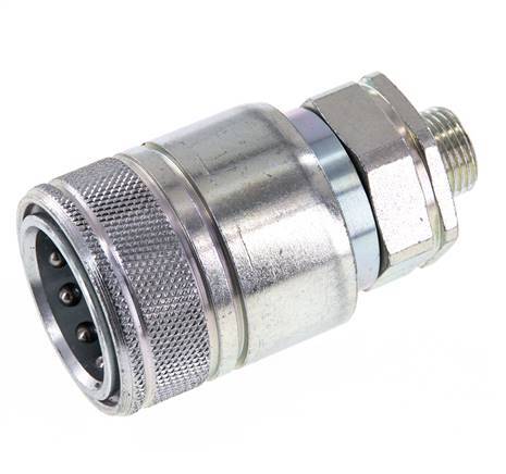 Acier Coupleur hydraulique DN 20 Manchon 12 mm L Anneau de compression ISO 7241-1 A/8434-1 D 29.1mm