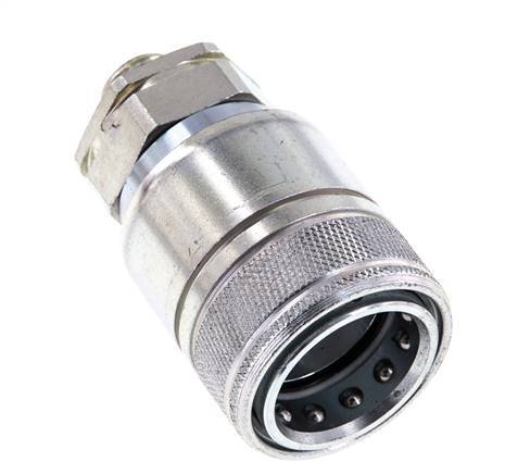 Acier Coupleur hydraulique DN 20 Manchon 12 mm L Anneau de compression ISO 7241-1 A/8434-1 D 29.1mm
