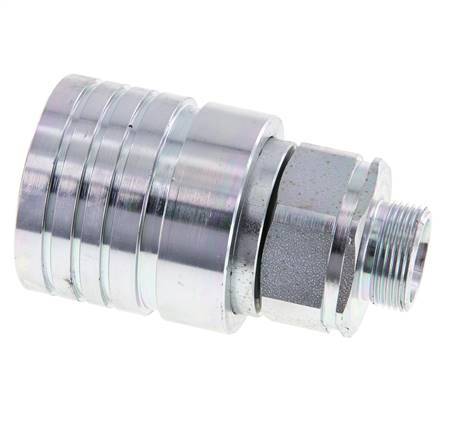Acier Coupleur hydraulique DN 25 Manchon 18 mm L Anneau de compression ISO 7241-1 A/8434-1 D 34.3mm