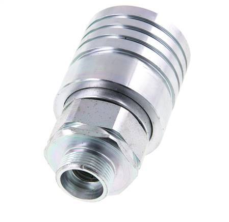 Acier Coupleur hydraulique DN 25 Manchon 18 mm L Anneau de compression ISO 7241-1 A/8434-1 D 34.3mm