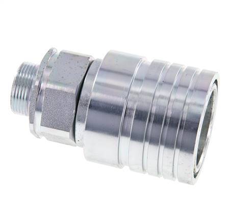 Acier Coupleur hydraulique DN 25 Manchon 18 mm L Anneau de compression ISO 7241-1 A/8434-1 D 34.3mm