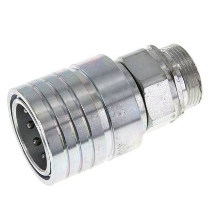 Acier Coupleur hydraulique DN 25 Manchon 28 mm L Anneau de compression ISO 7241-1 A/8434-1 D 34.3mm