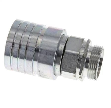 Acier Coupleur hydraulique DN 25 Manchon 28 mm L Anneau de compression ISO 7241-1 A/8434-1 D 34.3mm