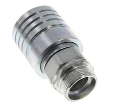 Steel DN 25 Hydraulic Coupling Socket 28 mm L Compression Ring ISO 7241-1 A/8434-1 D 34.3mm