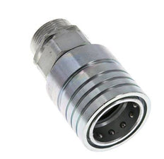 Acier Coupleur hydraulique DN 25 Manchon 28 mm L Anneau de compression ISO 7241-1 A/8434-1 D 34.3mm