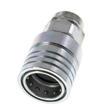 Acier Coupleur hydraulique DN 25 Manchon 28 mm L Anneau de compression ISO 7241-1 A/8434-1 D 34.3mm