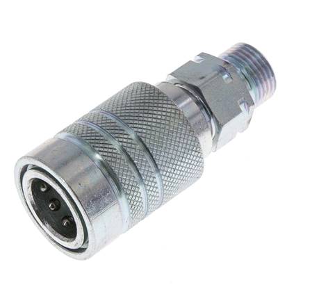 Acier Coupleur hydraulique DN 10 Manchon 10 mm S Anneau de compression ISO 7241-1 A/8434-1 D 17.3mm