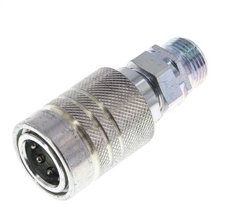 Acier Coupleur hydraulique DN 10 Manchon 12 mm S Anneau de compression ISO 7241-1 A/8434-1 D 17.3mm