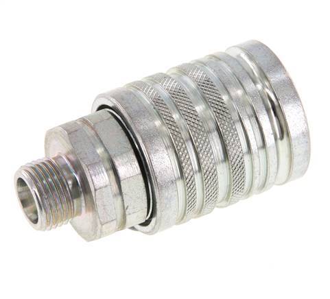 Acier DN 12.5 Coupleur hydraulique Manchon 10 mm S Anneau de compression ISO 7241-1 A/8434-1 D 20.5mm