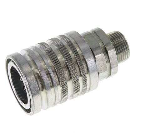 Acier DN 12.5 Coupleur hydraulique Manchon 12 mm S Anneau de compression ISO 7241-1 A/8434-1 D 20.5mm