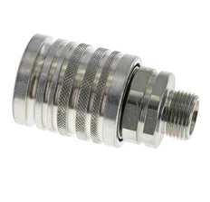 Steel DN 12.5 Hydraulic Coupling Socket 12 mm S Compression Ring ISO 7241-1 A/8434-1 D 20.5mm