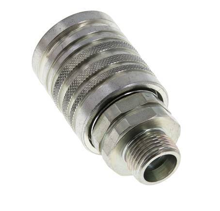 Acier DN 12.5 Coupleur hydraulique Manchon 12 mm S Anneau de compression ISO 7241-1 A/8434-1 D 20.5mm