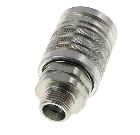 Acier DN 12.5 Coupleur hydraulique Manchon 12 mm S Anneau de compression ISO 7241-1 A/8434-1 D 20.5mm