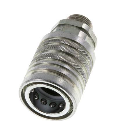 Acier DN 12.5 Coupleur hydraulique Manchon 12 mm S Anneau de compression ISO 7241-1 A/8434-1 D 20.5mm