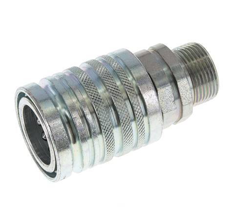 Acier DN 12.5 Coupleur hydraulique Manchon 16 mm S Anneau de compression ISO 7241-1 A/8434-1 D 20.5mm