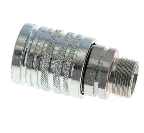 Acier DN 12.5 Coupleur hydraulique Manchon 16 mm S Anneau de compression ISO 7241-1 A/8434-1 D 20.5mm