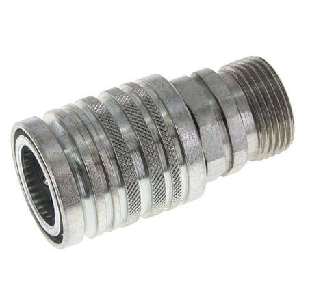 Acier DN 12.5 Coupleur hydraulique Manchon 20 mm S Anneau de compression ISO 7241-1 A/8434-1 D 20.5mm