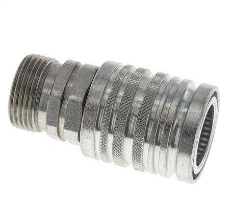 Acier DN 12.5 Coupleur hydraulique Manchon 20 mm S Anneau de compression ISO 7241-1 A/8434-1 D 20.5mm