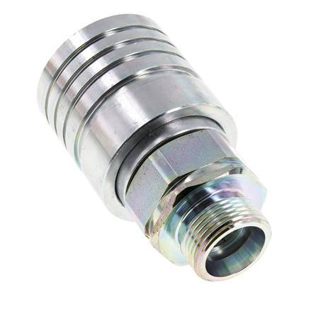 Acier Coupleur hydraulique DN 25 Manchon 20 mm S Anneau de compression ISO 7241-1 A/8434-1 D 34.3mm