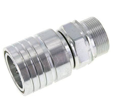 Steel DN 25 Hydraulic Coupling Socket 30 mm S Compression Ring ISO 7241-1 A/8434-1 D 34.3mm