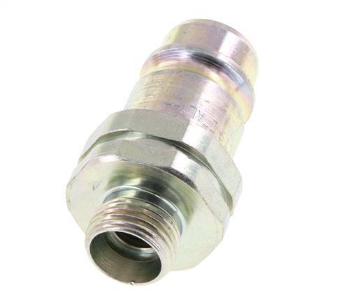 Acier DN 12.5 Coupleur hydraulique Bouchon 12 mm L Anneau de compression ISO 7241-1 A/8434-1 D 20.5mm