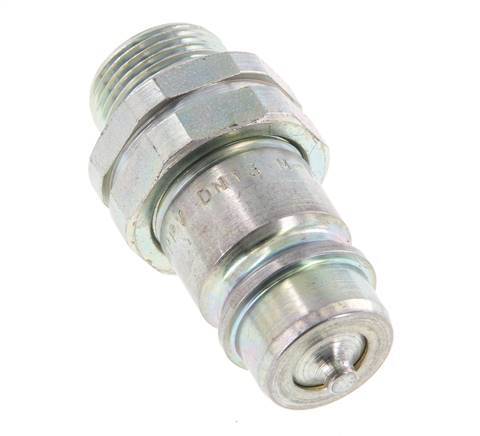 Steel DN 12.5 Hydraulic Coupling Plug 15 mm L Compression Ring ISO 7241-1 A/8434-1 D 20.5mm