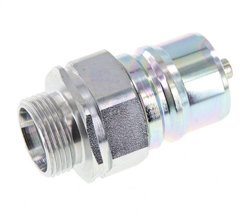 Acier Coupleur hydraulique DN 25 Bouchon 22 mm L Anneau de compression ISO 7241-1 A/8434-1 D 34.3mm