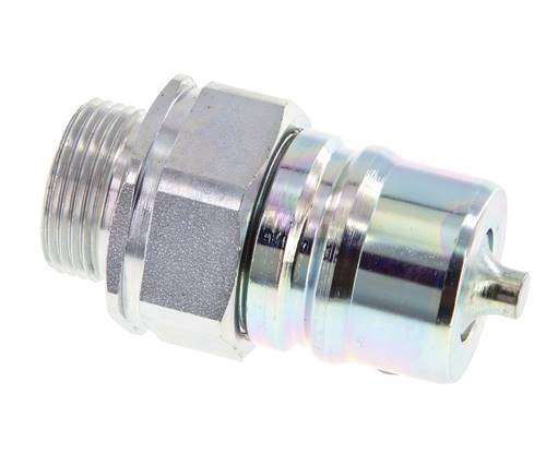 Acier Coupleur hydraulique DN 25 Bouchon 22 mm L Anneau de compression ISO 7241-1 A/8434-1 D 34.3mm