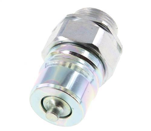 Acier Coupleur hydraulique DN 25 Bouchon 22 mm L Anneau de compression ISO 7241-1 A/8434-1 D 34.3mm