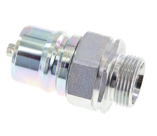 Acier Coupleur hydraulique DN 25 Bouchon 22 mm L Anneau de compression ISO 7241-1 A/8434-1 D 34.3mm
