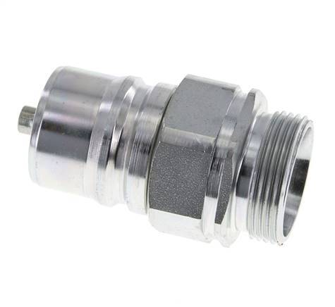 Acier Coupleur hydraulique DN 25 Bouchon 28 mm L Anneau de compression ISO 7241-1 A/8434-1 D 34.3mm