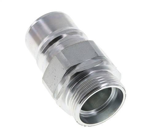 Acier Coupleur hydraulique DN 25 Bouchon 28 mm L Anneau de compression ISO 7241-1 A/8434-1 D 34.3mm