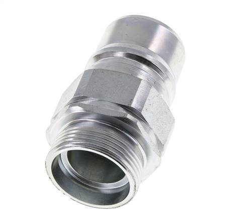 Acier Coupleur hydraulique DN 25 Bouchon 28 mm L Anneau de compression ISO 7241-1 A/8434-1 D 34.3mm
