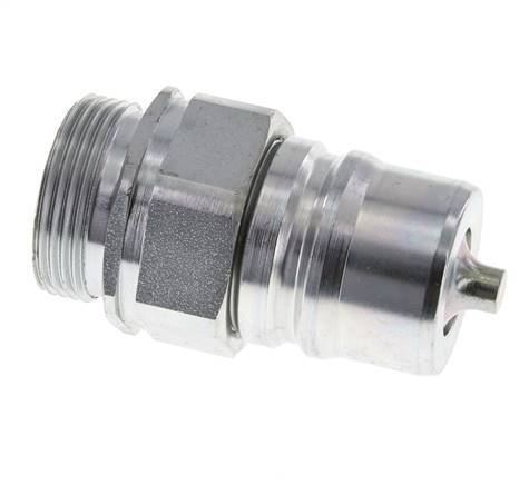 Acier Coupleur hydraulique DN 25 Bouchon 28 mm L Anneau de compression ISO 7241-1 A/8434-1 D 34.3mm